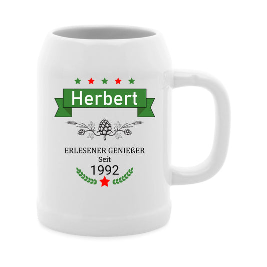 Erlesener Genießer - Bierkrug - Personalisierbar